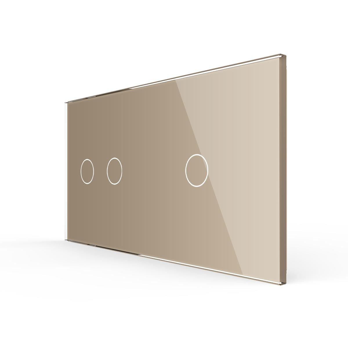 Livolo Cadre tactile double en verre doré – LIVOLO VL-C7-C1-C2-13