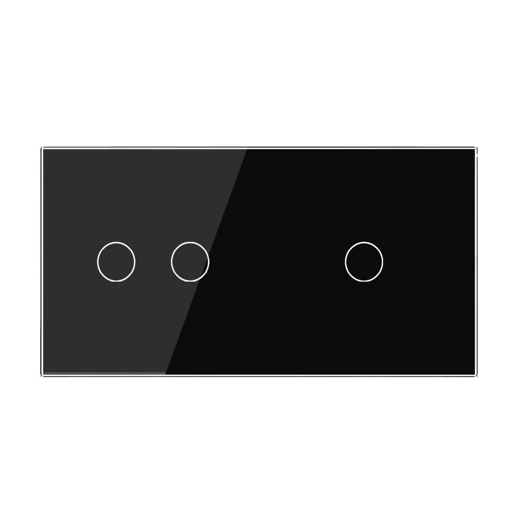 Cadre LIVOLO 2 buttons - Cadre en verre doré pour interrupteur tactile et module