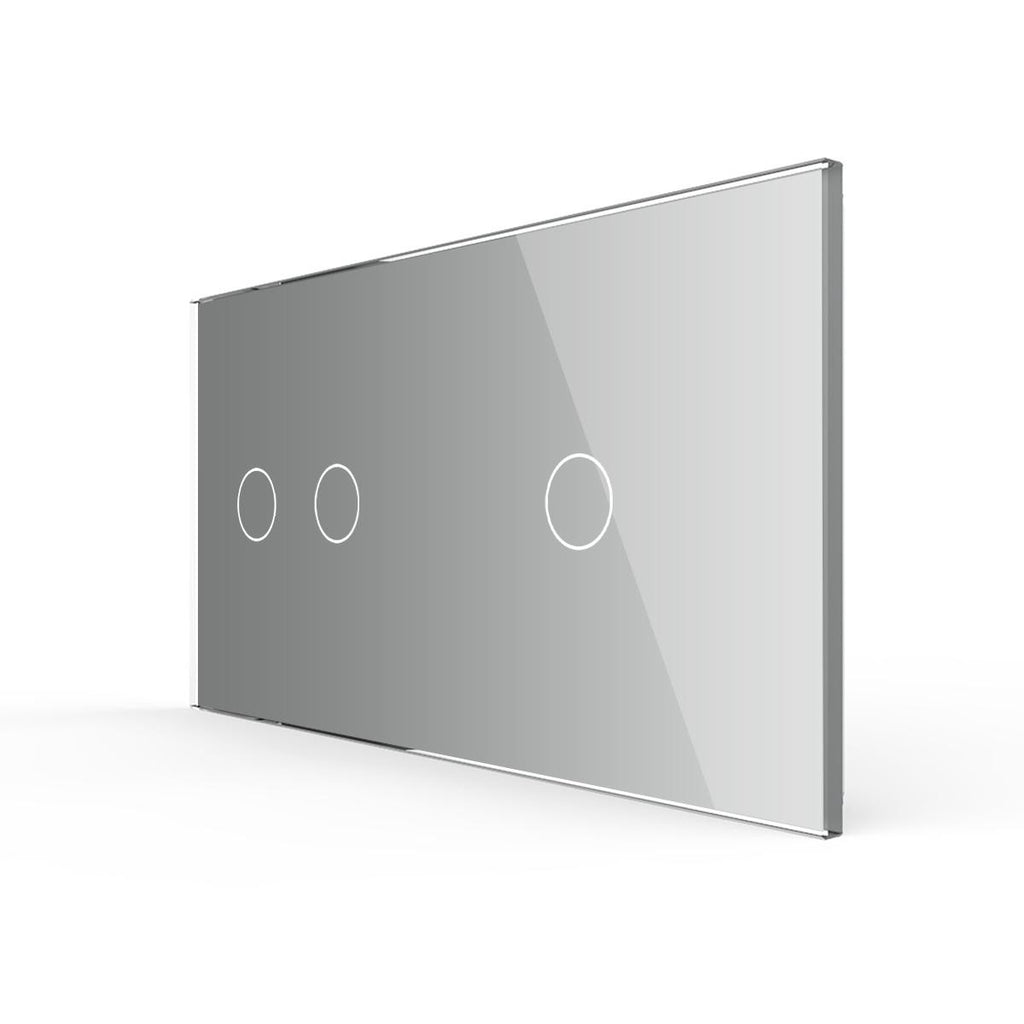 Cadre LIVOLO 2 buttons - Cadre en verre blanc pour interrupteurs tactiles