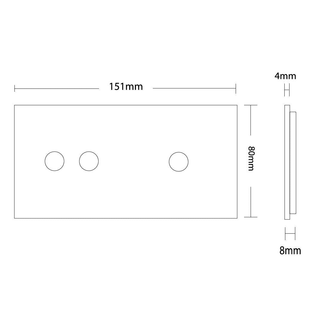 Cadre LIVOLO 2 buttons - Cadre en verre blanc pour interrupteurs tactiles