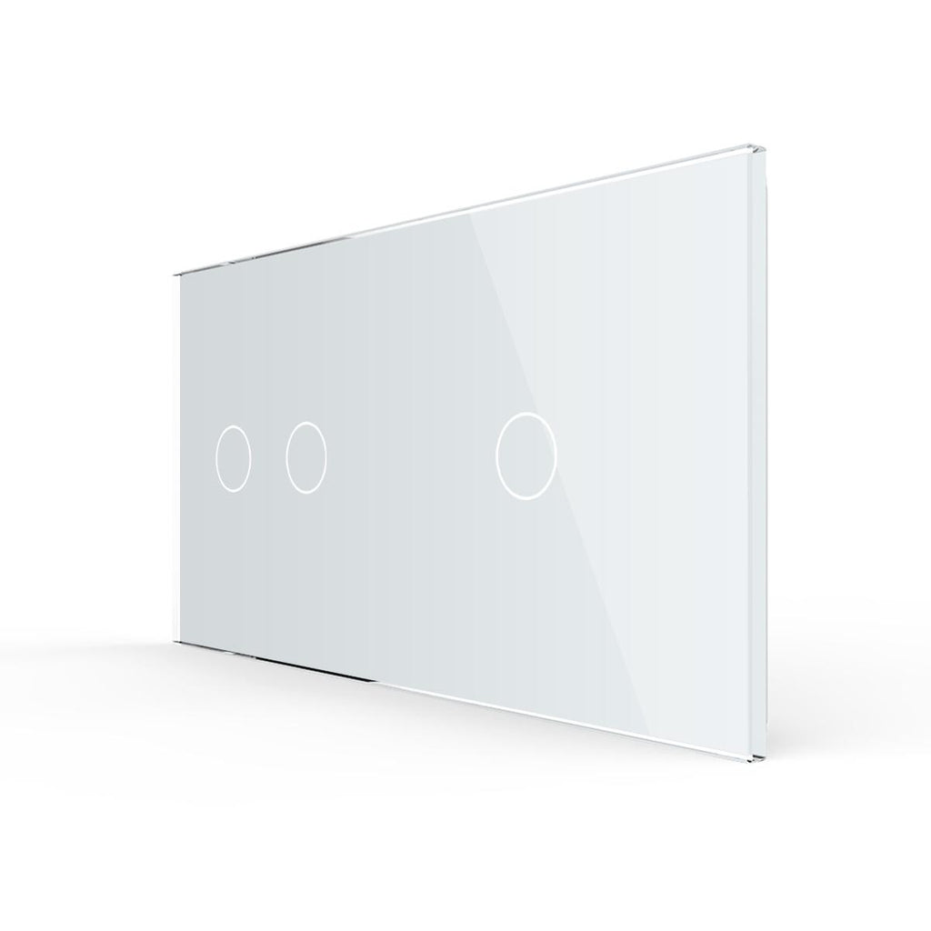 Cadre LIVOLO 2 buttons - Cadre en verre blanc pour interrupteurs tactiles