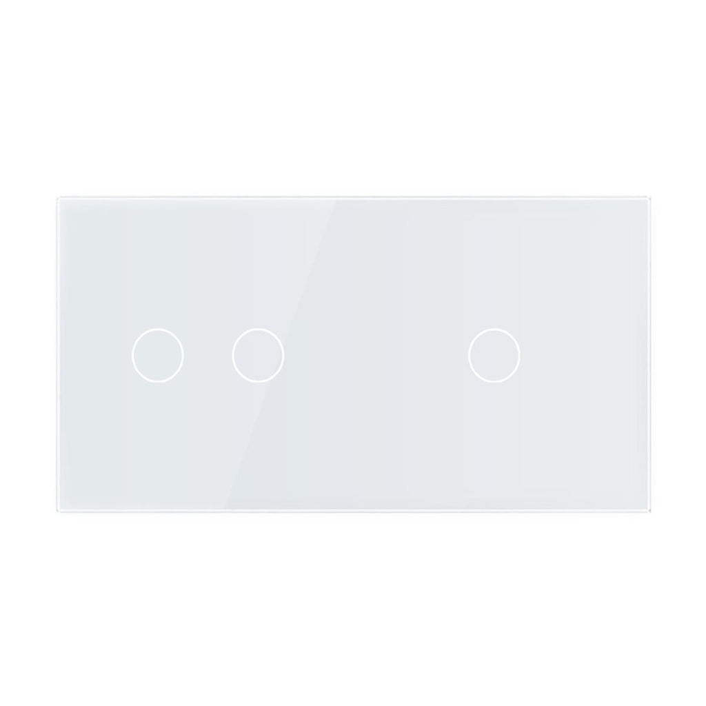 Cadre LIVOLO 2 buttons - Cadre en verre blanc pour interrupteurs tactiles