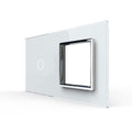 LIVOLO - Plaque 1 Bouton + 1 Prise en Verre Trempé pour Interrupteur Tactile Simple (Réf. C7-C1/SR-11)