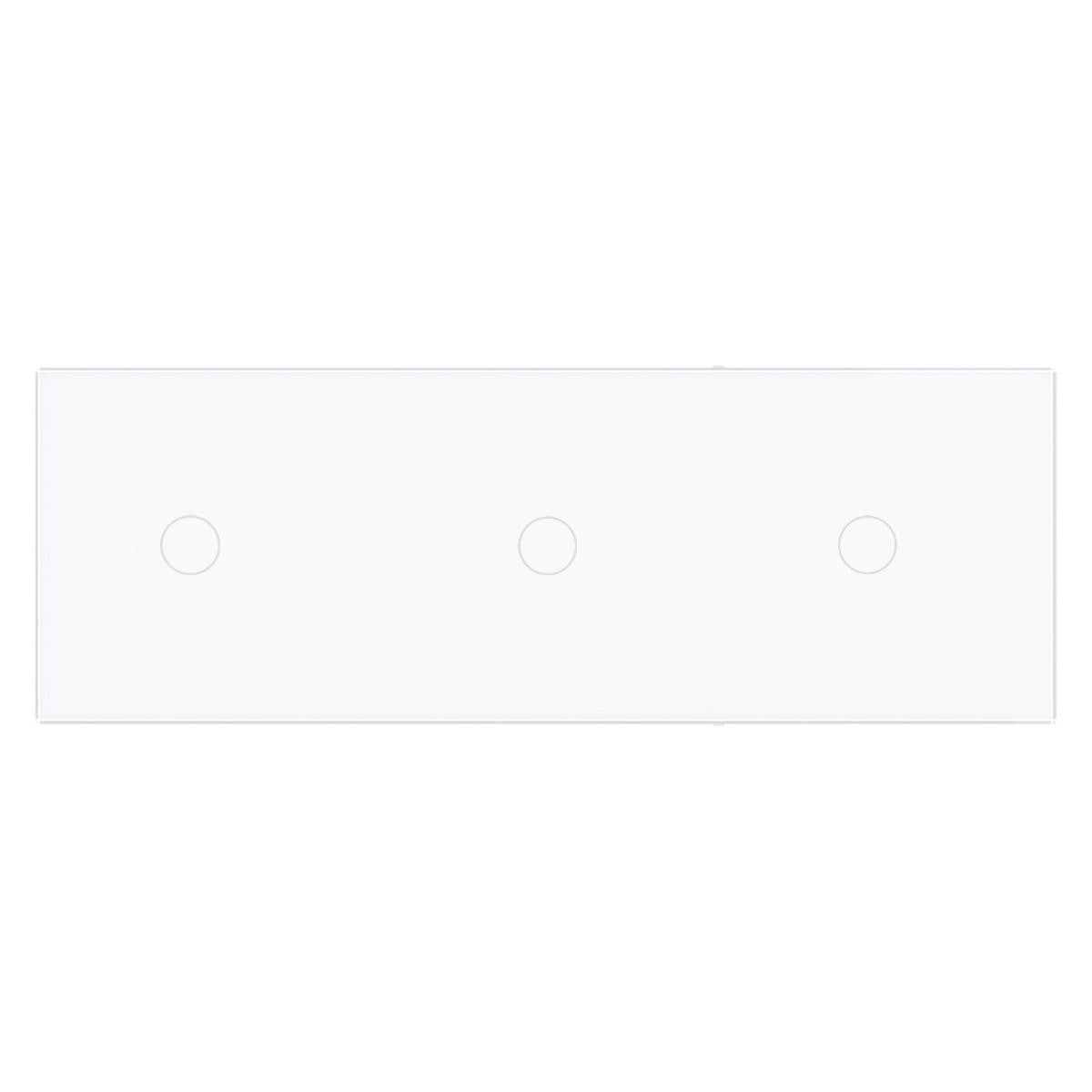 Cadre LIVOLO 2 buttons - Cadre en verre blanc pour interrupteur tactile et module