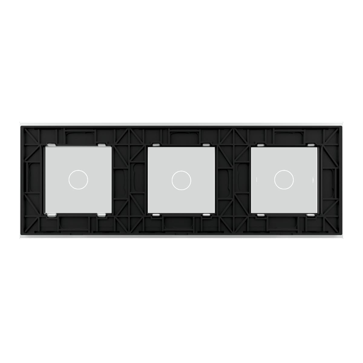 Cadre LIVOLO 2 buttons - Cadre en verre blanc pour interrupteur tactile et module